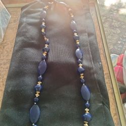 Vintage Blue Stone Necklace $50. o.b.o.