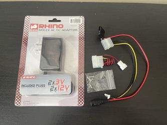 Molex AC/DC Adapter, 3v & 12v + Extras