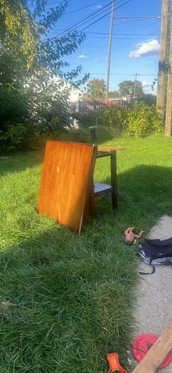 Wooden End Table or Small Desk