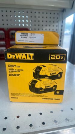 DeWalt 20V Max 5Ah Lithium Ion Battery 2-Pack