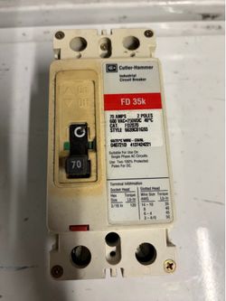 Cutler hammer 2 pole 70 amp breaker