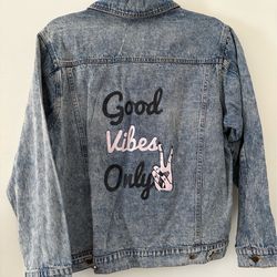 Good vibes denim jacket