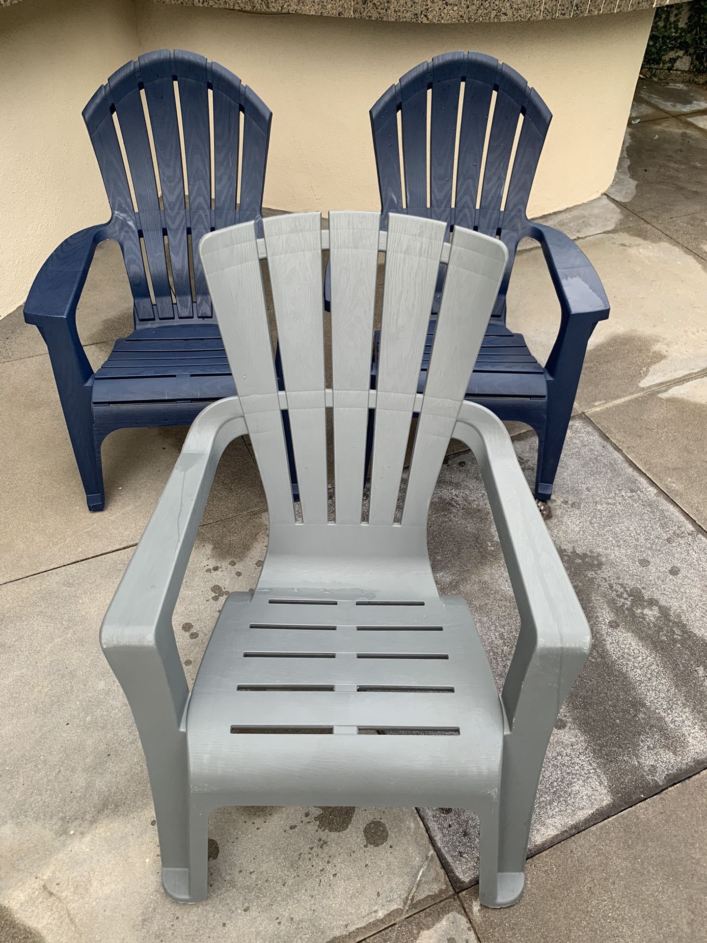 Outdoor Plastic Adirondack Chairs - Must Sell