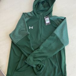 Under Armour Men’s Zip Up Fleece - Green (Large)