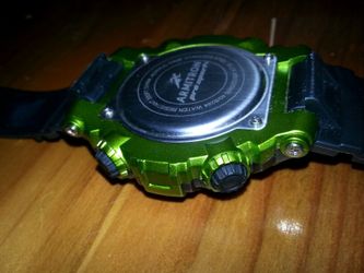 New Armitron Pro Sport Watch Black Lime Green Acrylic Stainless