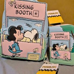 Peanuts Snoopy & Lucy Backpack & Wallet Set