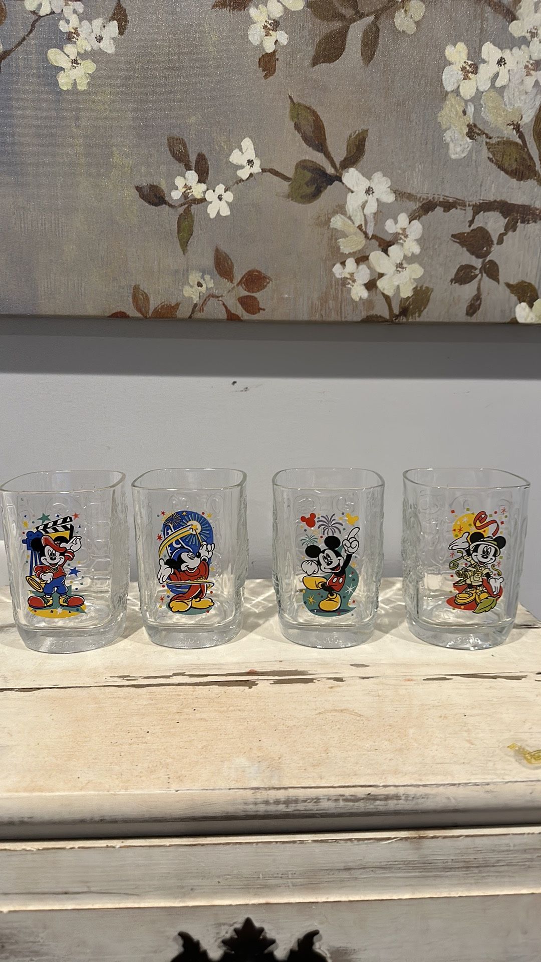 Set Of 4 Mickey Mouse Glasses McDonald’s 2000
