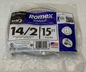 Southwire Romex SimPull 15 ft. 14/2 Indoor Wire/Copper NM-B Cable