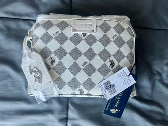 U.S. Polo  Black And White Crossbody Checkered bag