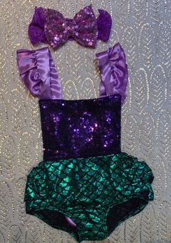 Mermaid romper costume set 12 months