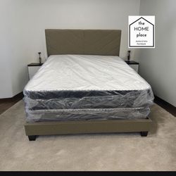 Brand New Full Bed Frame With Mattress And Box Spring For Only $319 🚨 Ready For Delivery 🚛