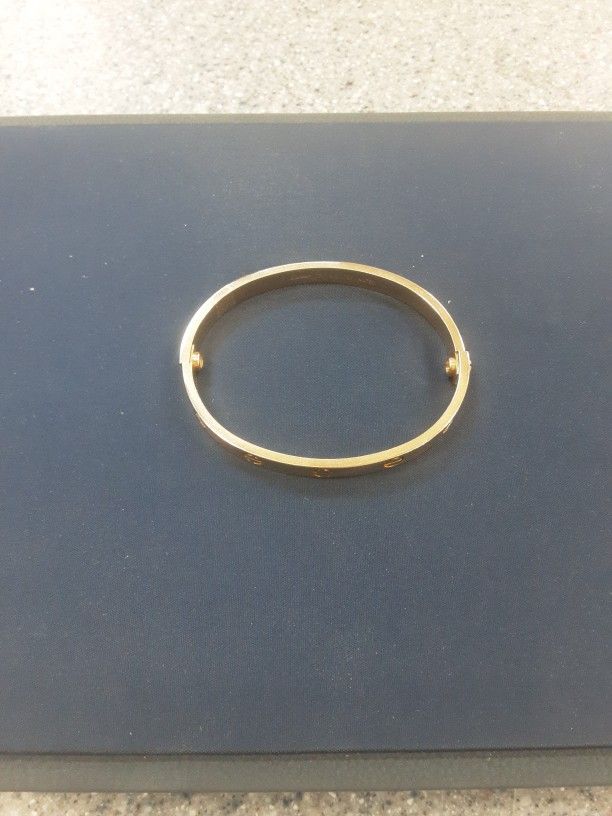 Cartier Bangle Gold Bracelet 18k 31.9g 7in