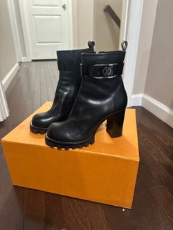 Louis Vuitton Black Leather Ankle Boots. READ DESCRIPTION
