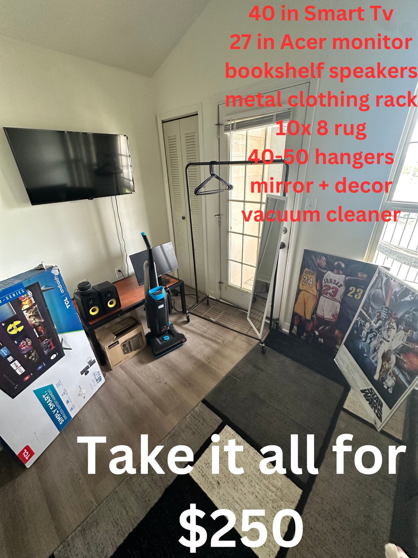 TV MONITOR SPEAKERS VACUUM HANGERS Area Rug
