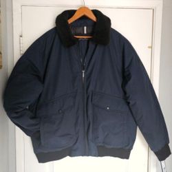Men's XL Blue Bomber Jacket New Sherpa Pilot