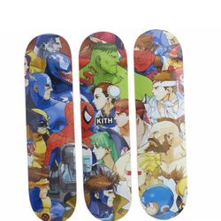 Kith X Marvel Capcom Triptych Set Of 3 Skate Deck