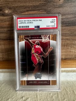2004 LeBron James Skybox Fresh Ink #28 PSA 9 2nd year