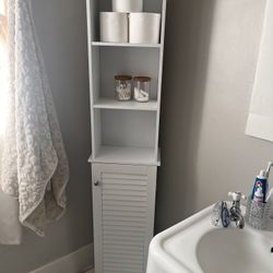 Tall Bathroom Storage Cabinet Tower White