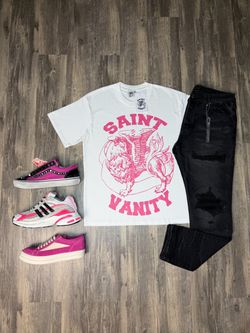 Pearlized Vans, Adidas Jellyfish, or Rick Owen’s shoes with Saint Vanity Shirt and Amiri Jeans Brand New