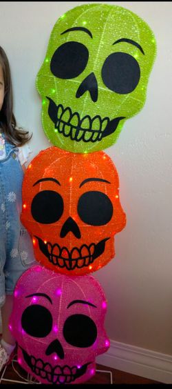 Halloween Skull, Day of the Dead decor lights
