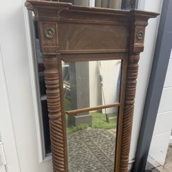 Antique Cherry And Mahogany Federal Mirror 1(contact info removed)