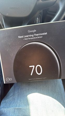 Brand new Google nest thermostat and sensor fourth generation Black