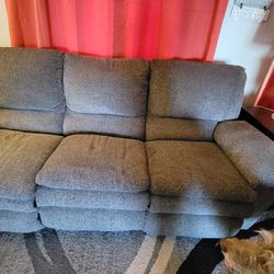 Reclining Couch, Loveseat And Recliner (Gray)