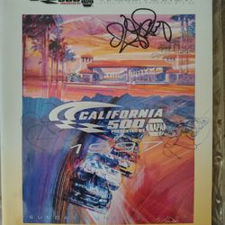 Richard & Kyle Petty signed California Speedway 97' Inaugural Program