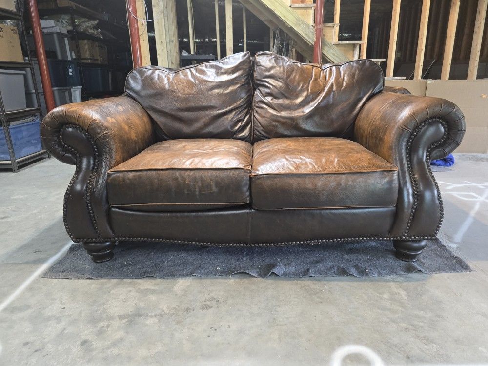 Bernhardt Leather Love Seat