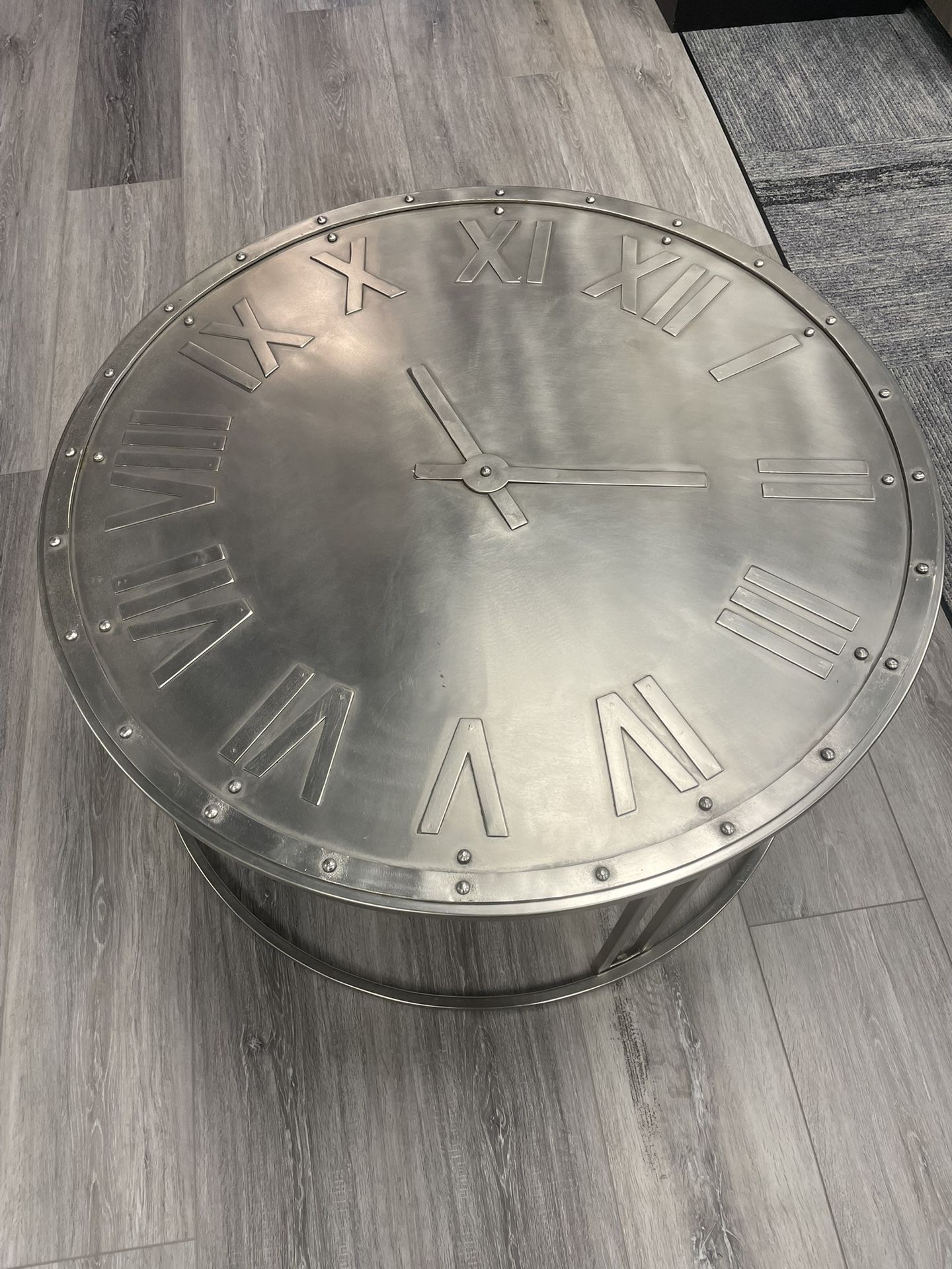 Metal Clock Coffee Table