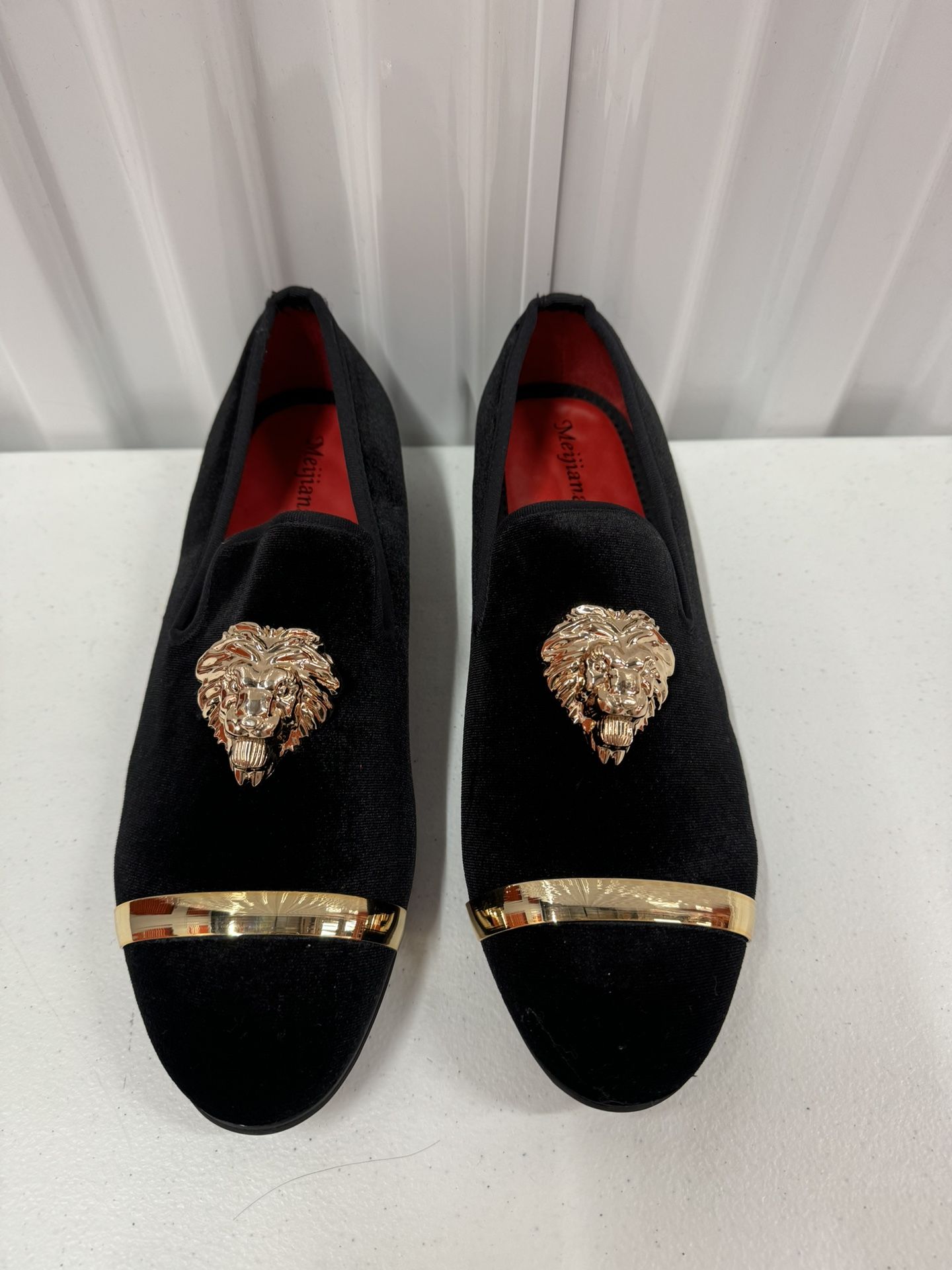 NEW! Men's Meijiana Luxury Wedding Party Black Velvet Loafers Shoes Size 9