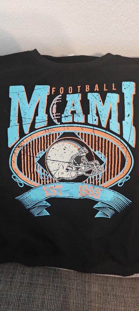 MIAMI Crewneck Football Sweatshirt M