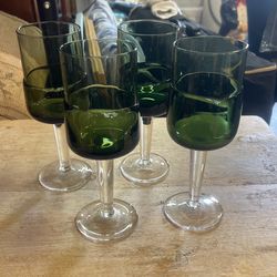 Drinkware green glasses