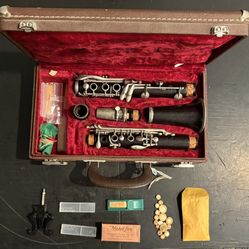 Vintage Leland (France) Wooden Clarinet – Complete Set
