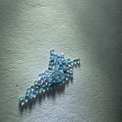 Blue ónix gemstones diamond cut