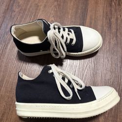 Rick Owen Drkshdow Ramones Low Top Sneaker