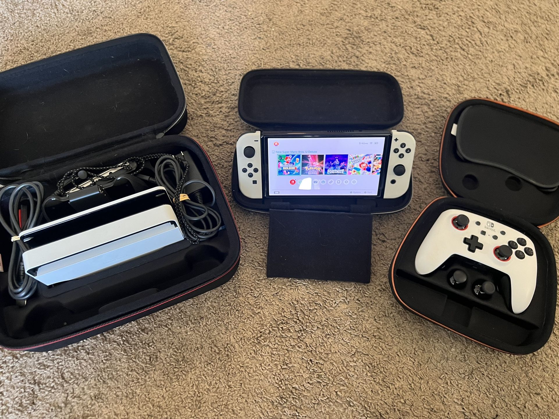 Nintendo Switch OLED w pretty much every accessory there is