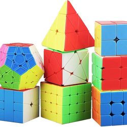 STEAM Life Speed Cube Set 8 Pack Magic Cube | Includes 3x3, 2x2, 4x4 Speed Cube