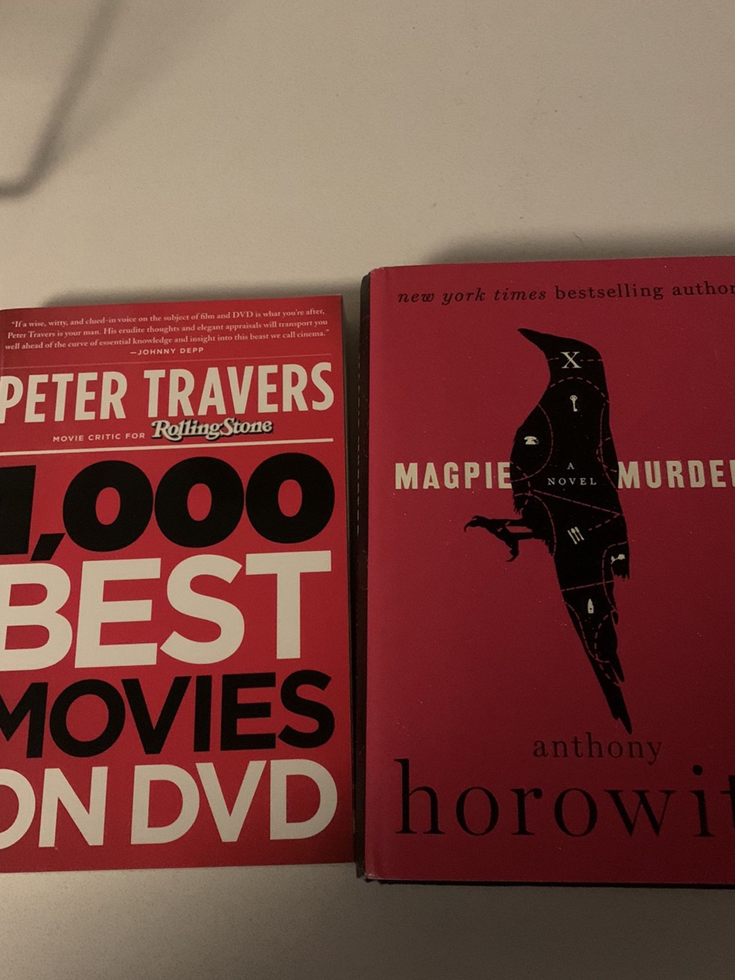 1,000 BEST MOVIES ON DVD & MAGPIE A NOVEL MURDERS BOOKS $35 For Both