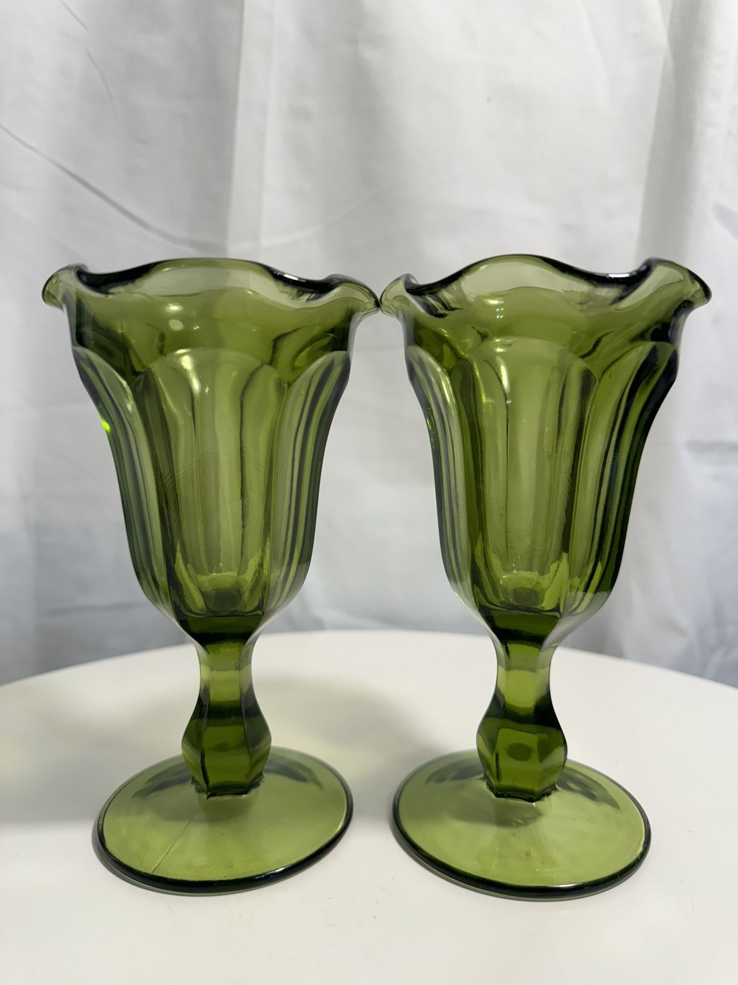 Vintage Pedestal Desert Glass
