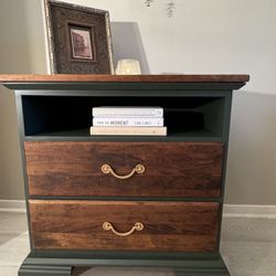 Keller - Solid Wood Vintage And Beautifully Refurbished Side Table/night Stand 