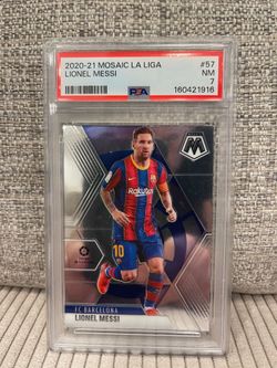 Lionel Messi 2020-21 PSA graded Mosiac La Liga soccer card