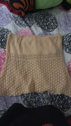 cute knitted peach tube top