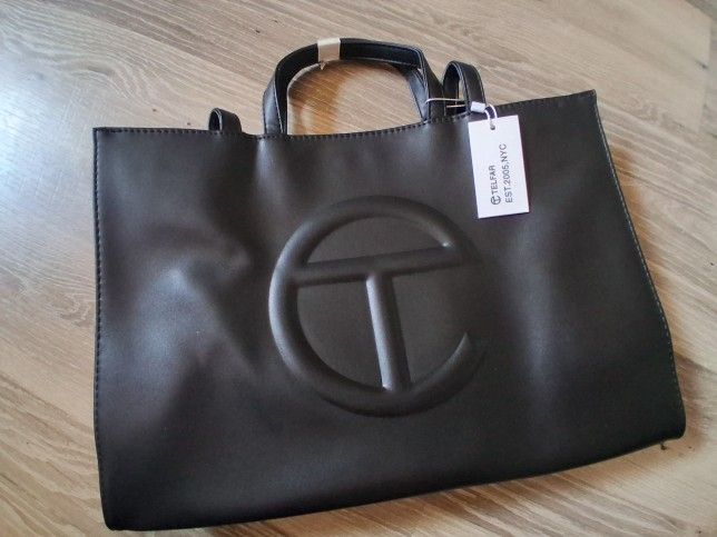 Large Black Telfar Shopping Bag- Brand NEW (with dust bag)