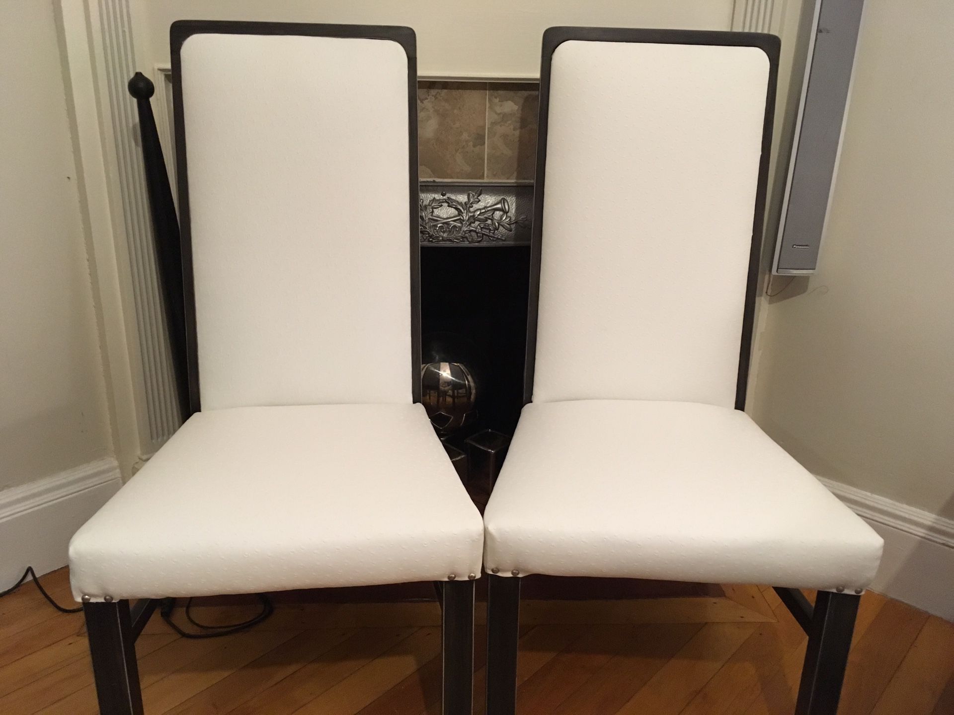 White Vinyl Leather Chairs