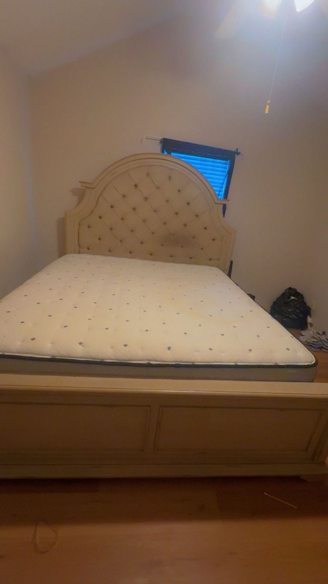 King Bed frame With Matching Dresser And Mirror