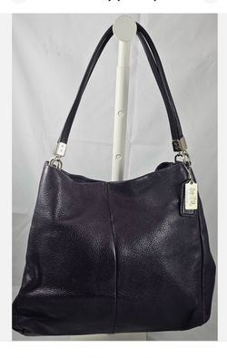 Coach Madison Phoebe Plum Pebbled Leather Shoulder Bag 26224