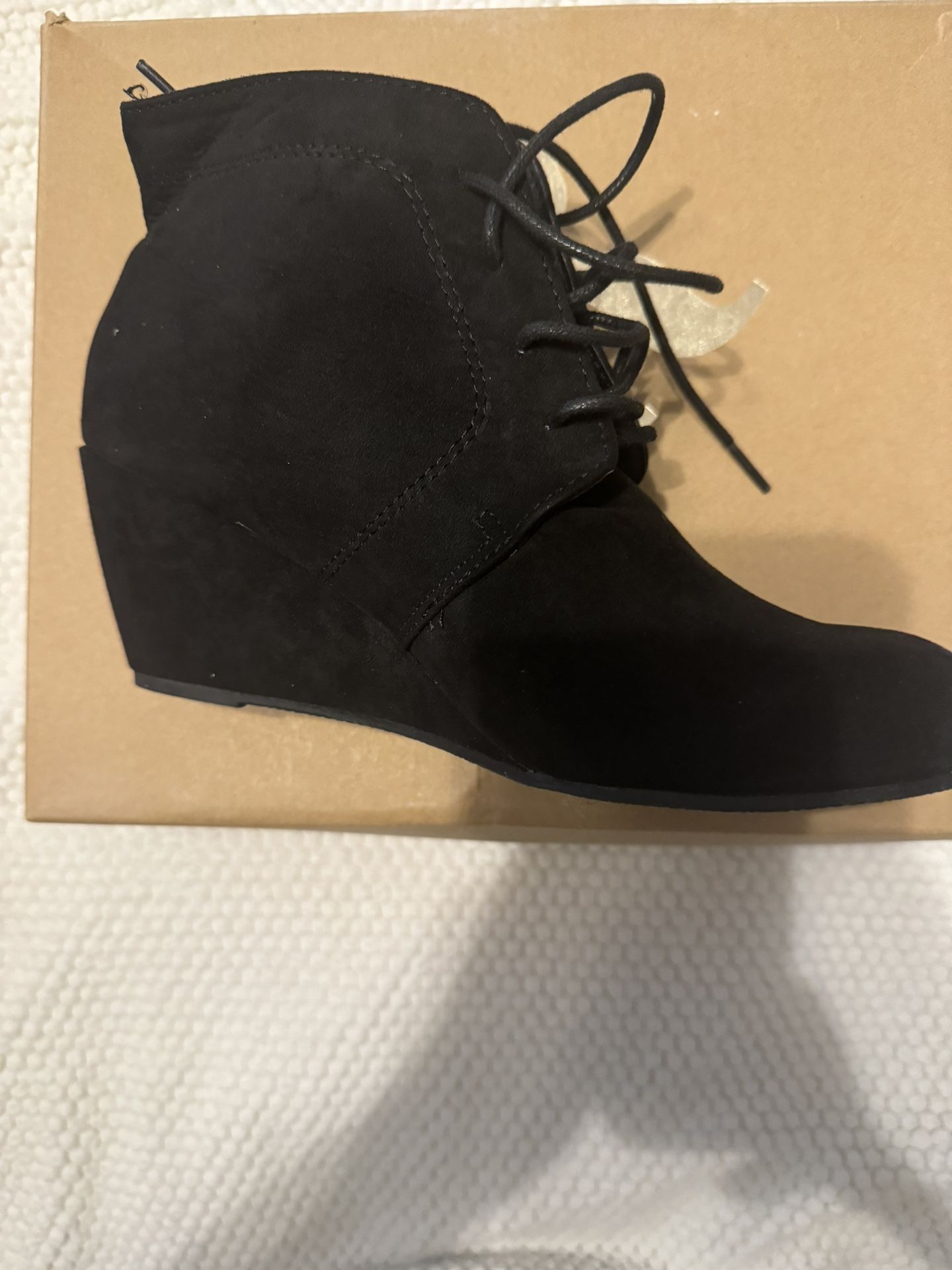 CR Black Lace up Bootie