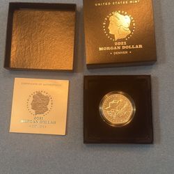 2021-D Morgan Silver Dollar - Denver - Coin in OGP w/ COA