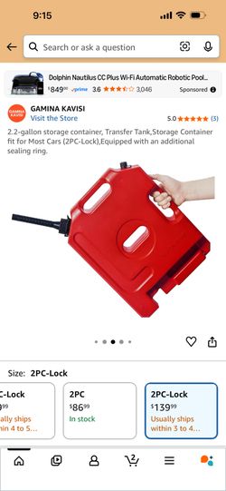 2 Gallon Gas Tank